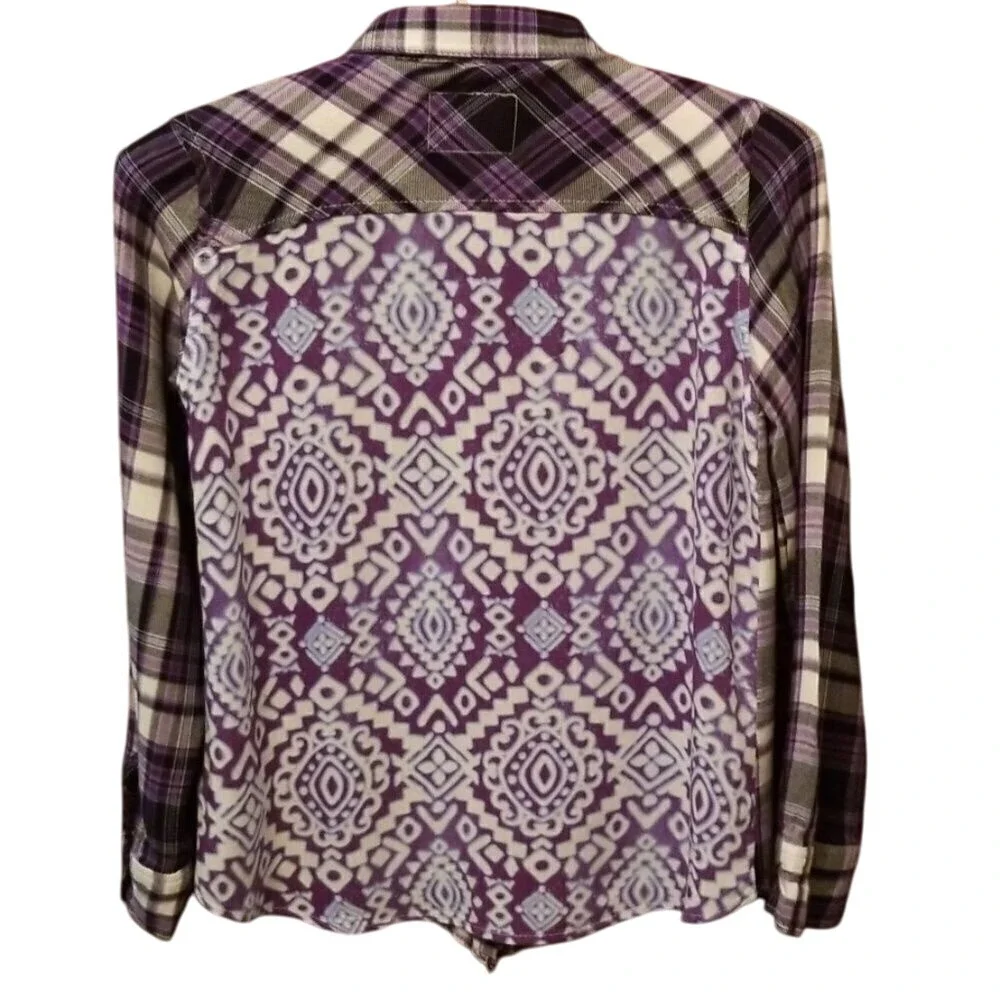 Justice Girl's Purple & Black‎ Top - Picture 3 of 6